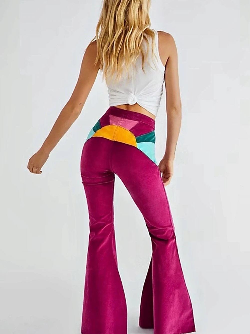 Free People We The Free Ray of Sunshine Cord Flare Jeans 27 Like New
